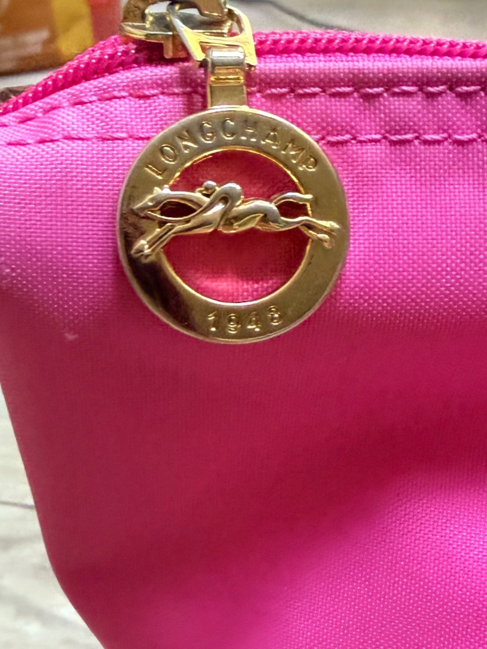 Longchamp Bag in bright pink made 1993-2000 - Picture 2 of 16